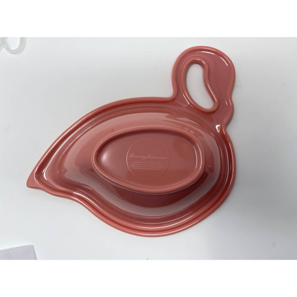 Tommy Bahama Melamine Pink Flamingo Serving Bowls Set of 3   - NEW - Picture 4 of 9